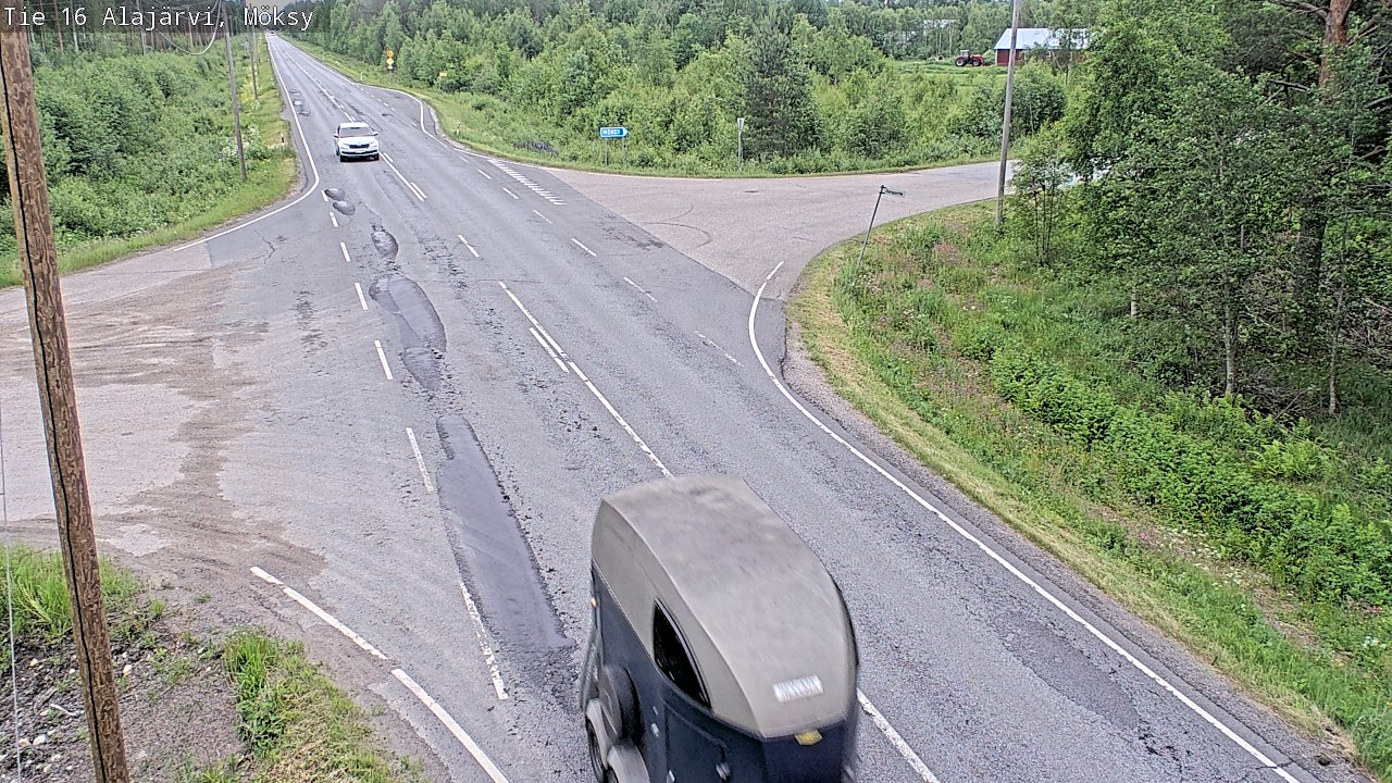 Weather Camera Image Road 16 Alajärvi, Möksy, Alajärvi, Etelä-Pohjanmaa