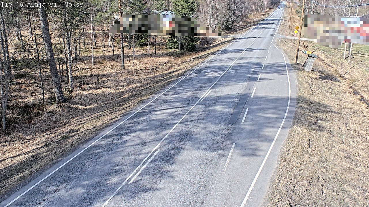 Weather Camera Image Väg 16 Alajärvi, Möksy, Alajärvi, Etelä-Pohjanmaa