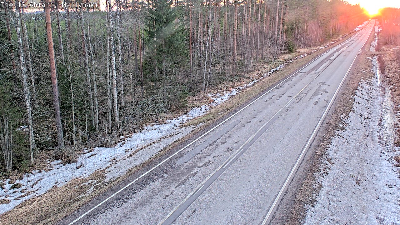 Weather Camera Image Road 18 Ähtäri, Myllymäki, Ähtäri, Etelä-Pohjanmaa