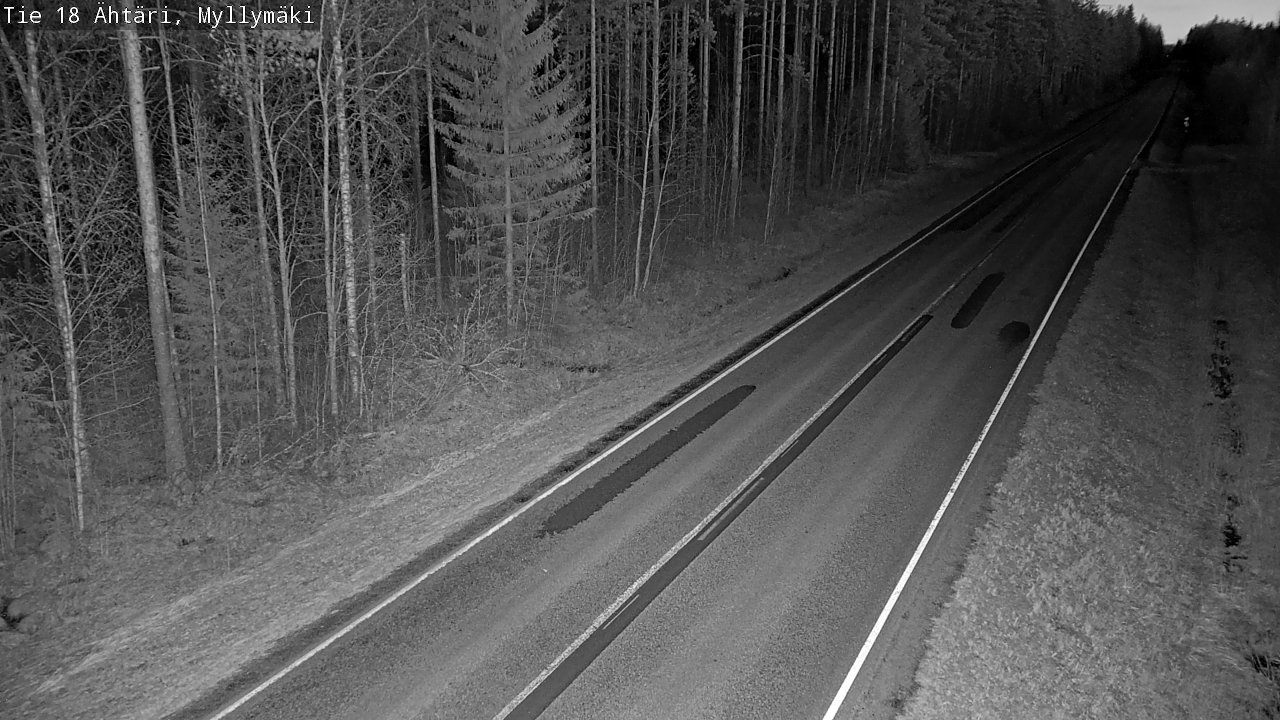 Weather Camera Image Road 18 Ähtäri, Myllymäki, Ähtäri, Etelä-Pohjanmaa