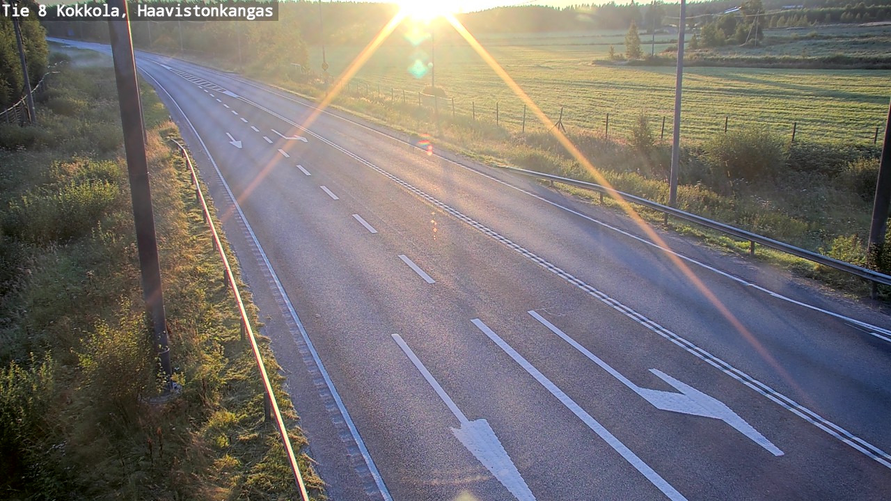 Weather Camera Image Väg 8 Karleby, Haavistonkangas, Kokkola, Keski-Pohjanmaa