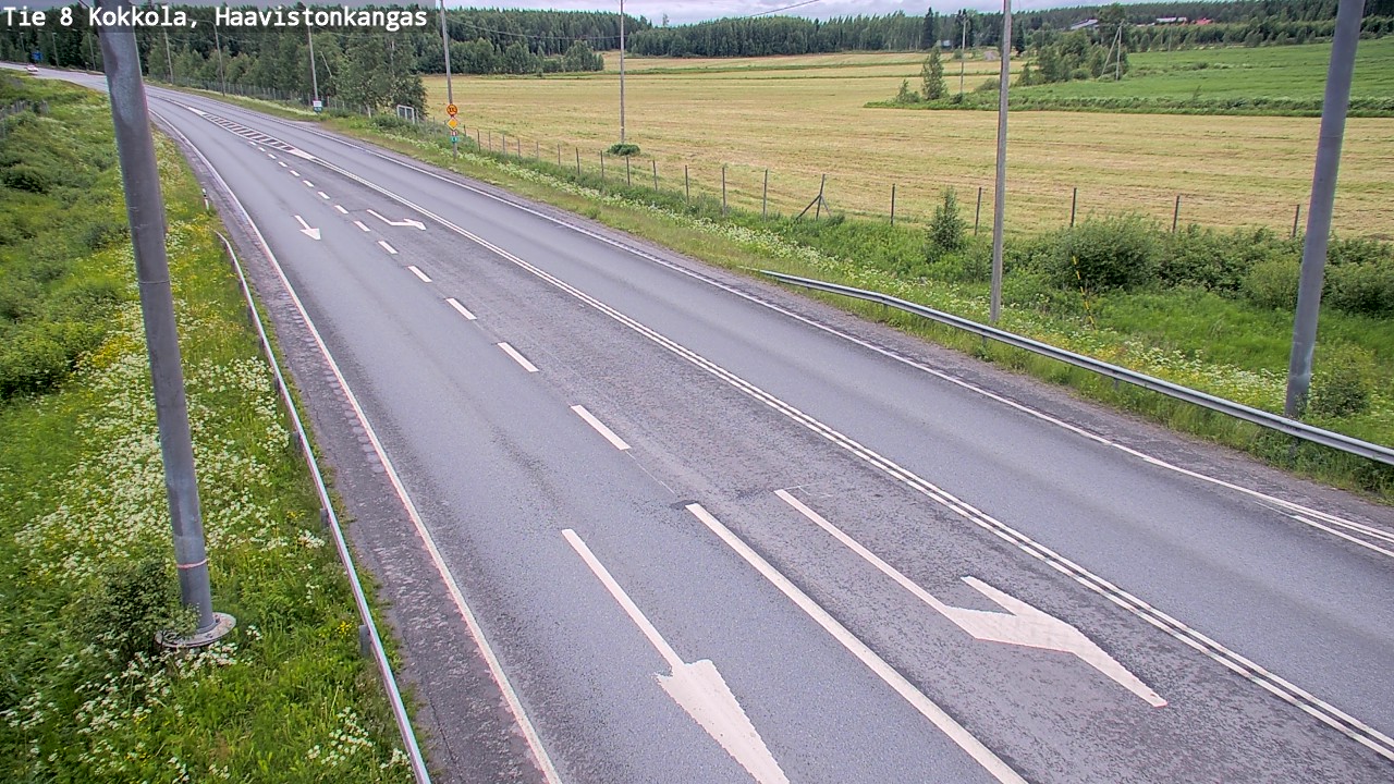 Weather Camera Image Väg 8 Karleby, Haavistonkangas, Kokkola, Keski-Pohjanmaa