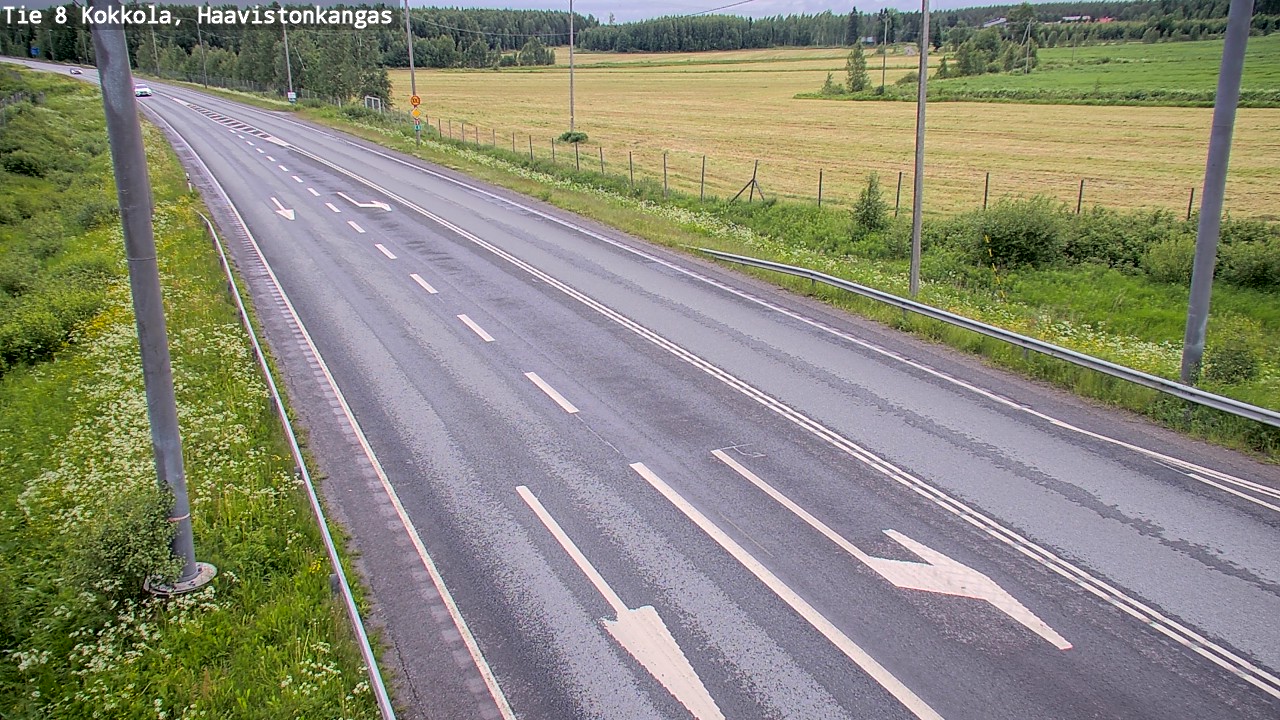 Weather Camera Image Väg 8 Karleby, Haavistonkangas, Kokkola, Keski-Pohjanmaa