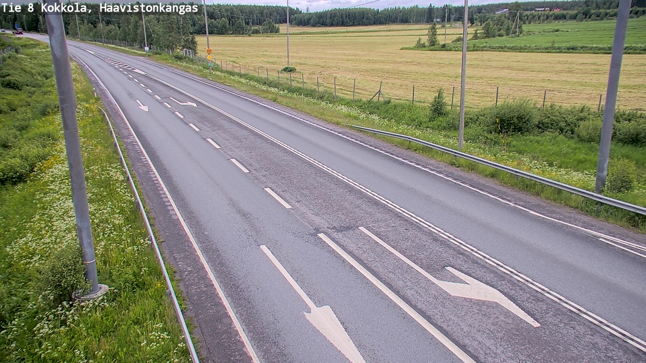 Weather Camera Image Väg 8 Karleby, Haavistonkangas, Kokkola, Keski-Pohjanmaa