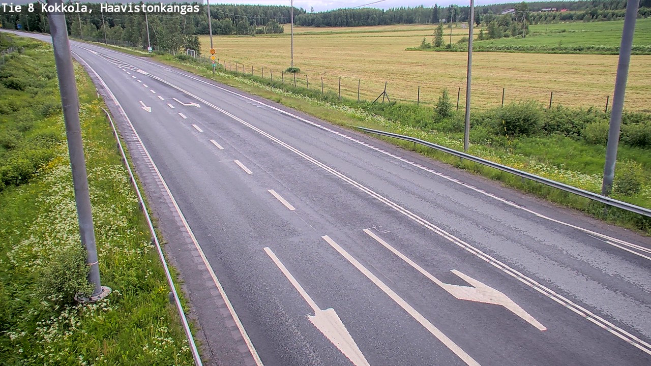 Weather Camera Image Väg 8 Karleby, Haavistonkangas, Kokkola, Keski-Pohjanmaa
