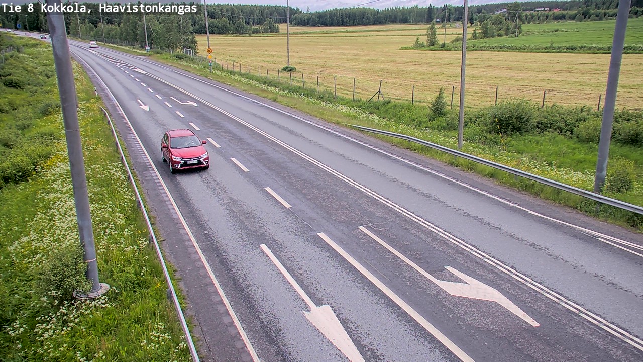 Weather Camera Image Väg 8 Karleby, Haavistonkangas, Kokkola, Keski-Pohjanmaa