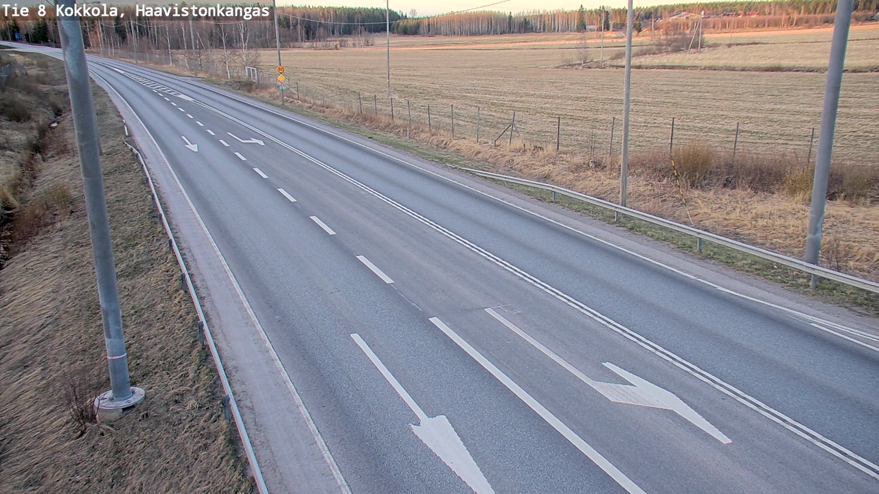Weather Camera Image Väg 8 Karleby, Haavistonkangas, Kokkola, Keski-Pohjanmaa