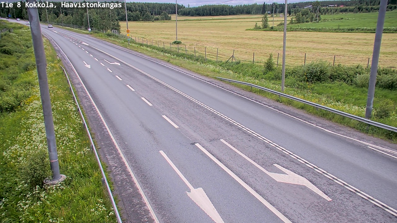 Weather Camera Image Väg 8 Karleby, Haavistonkangas, Kokkola, Keski-Pohjanmaa
