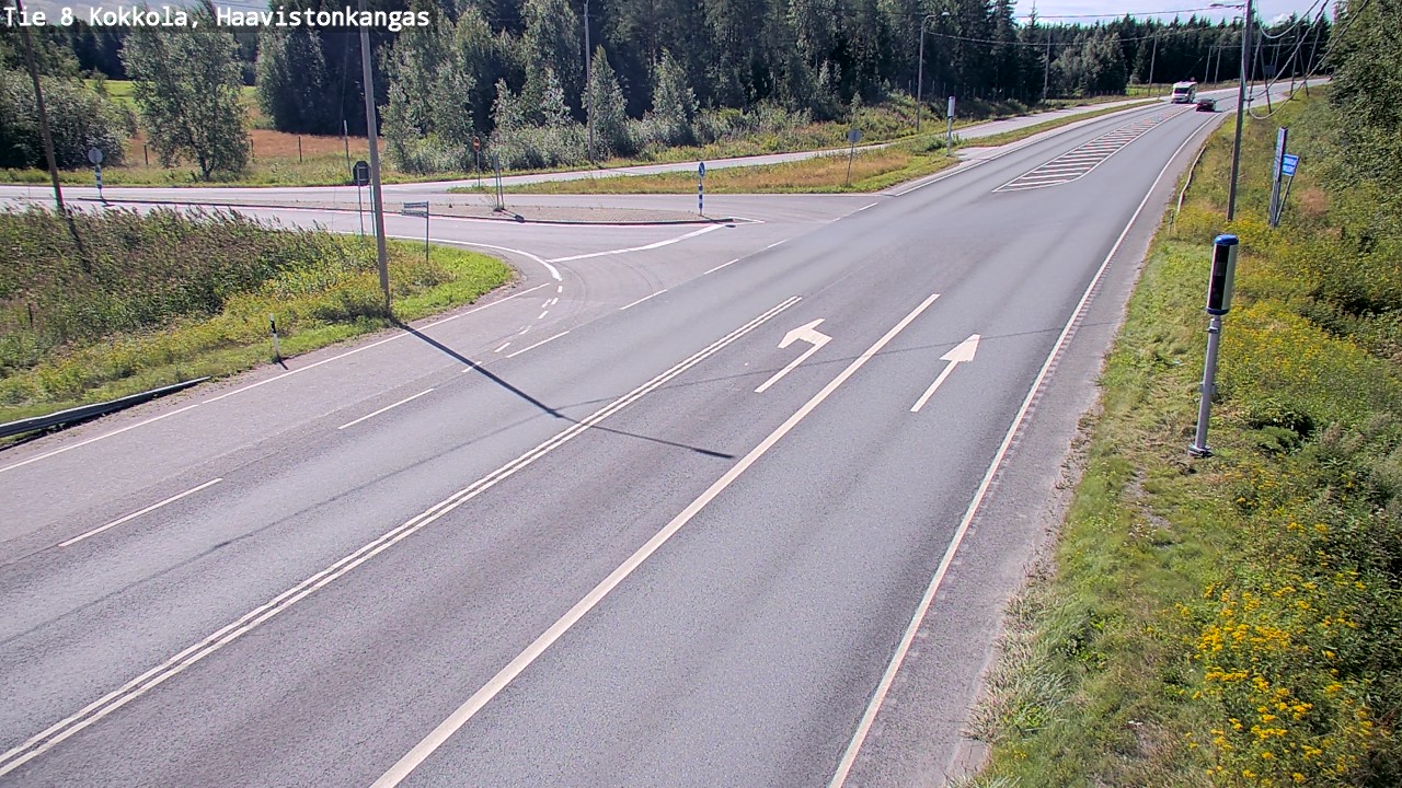 Weather Camera Image Väg 8 Karleby, Haavistonkangas, Kokkola, Keski-Pohjanmaa