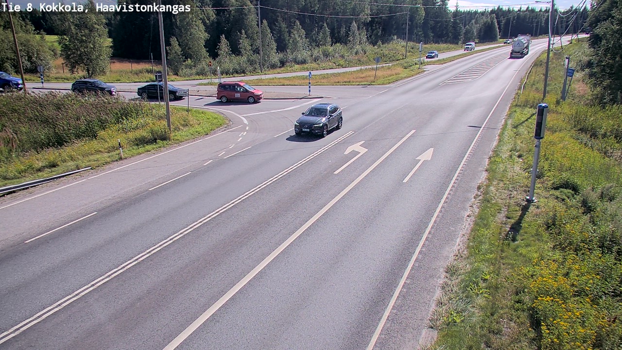 Weather Camera Image Väg 8 Karleby, Haavistonkangas, Kokkola, Keski-Pohjanmaa