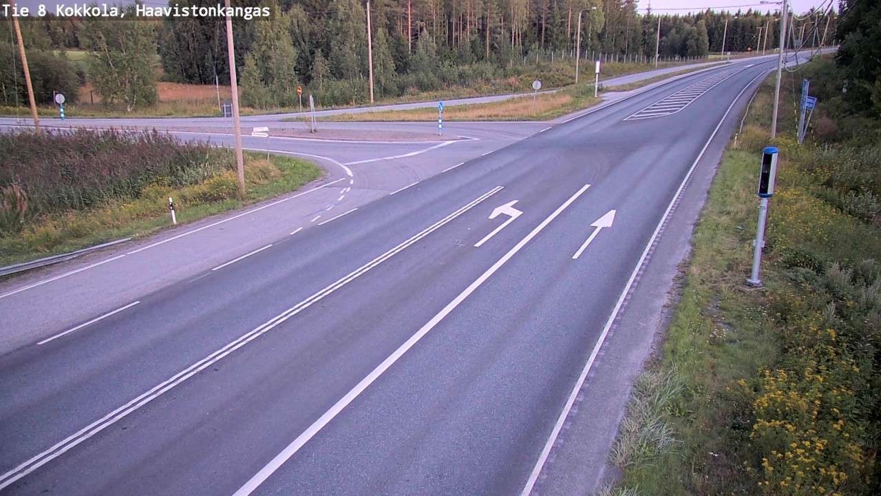 Weather Camera Image Väg 8 Karleby, Haavistonkangas, Kokkola, Keski-Pohjanmaa