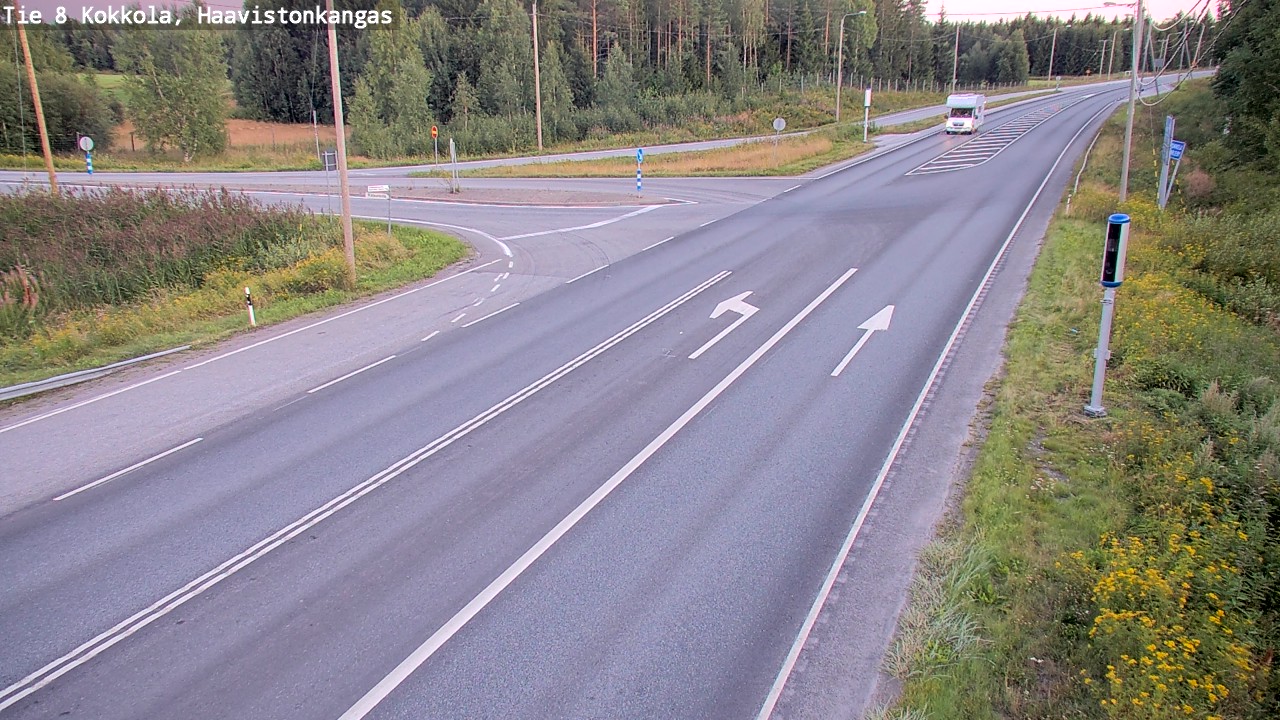 Weather Camera Image Väg 8 Karleby, Haavistonkangas, Kokkola, Keski-Pohjanmaa