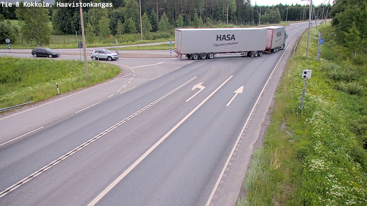 Weather Camera Image Väg 8 Karleby, Haavistonkangas, Kokkola, Keski-Pohjanmaa