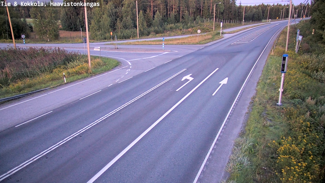 Weather Camera Image Väg 8 Karleby, Haavistonkangas, Kokkola, Keski-Pohjanmaa