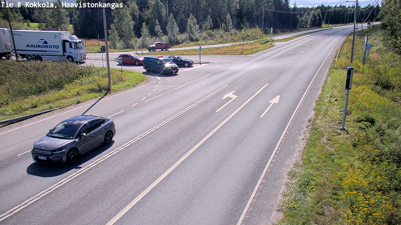 Weather Camera Image Väg 8 Karleby, Haavistonkangas, Kokkola, Keski-Pohjanmaa