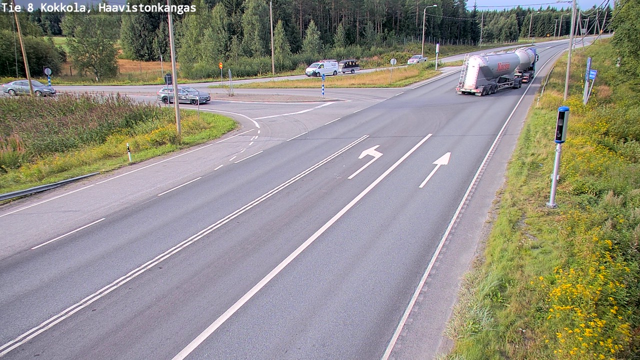 Weather Camera Image Väg 8 Karleby, Haavistonkangas, Kokkola, Keski-Pohjanmaa