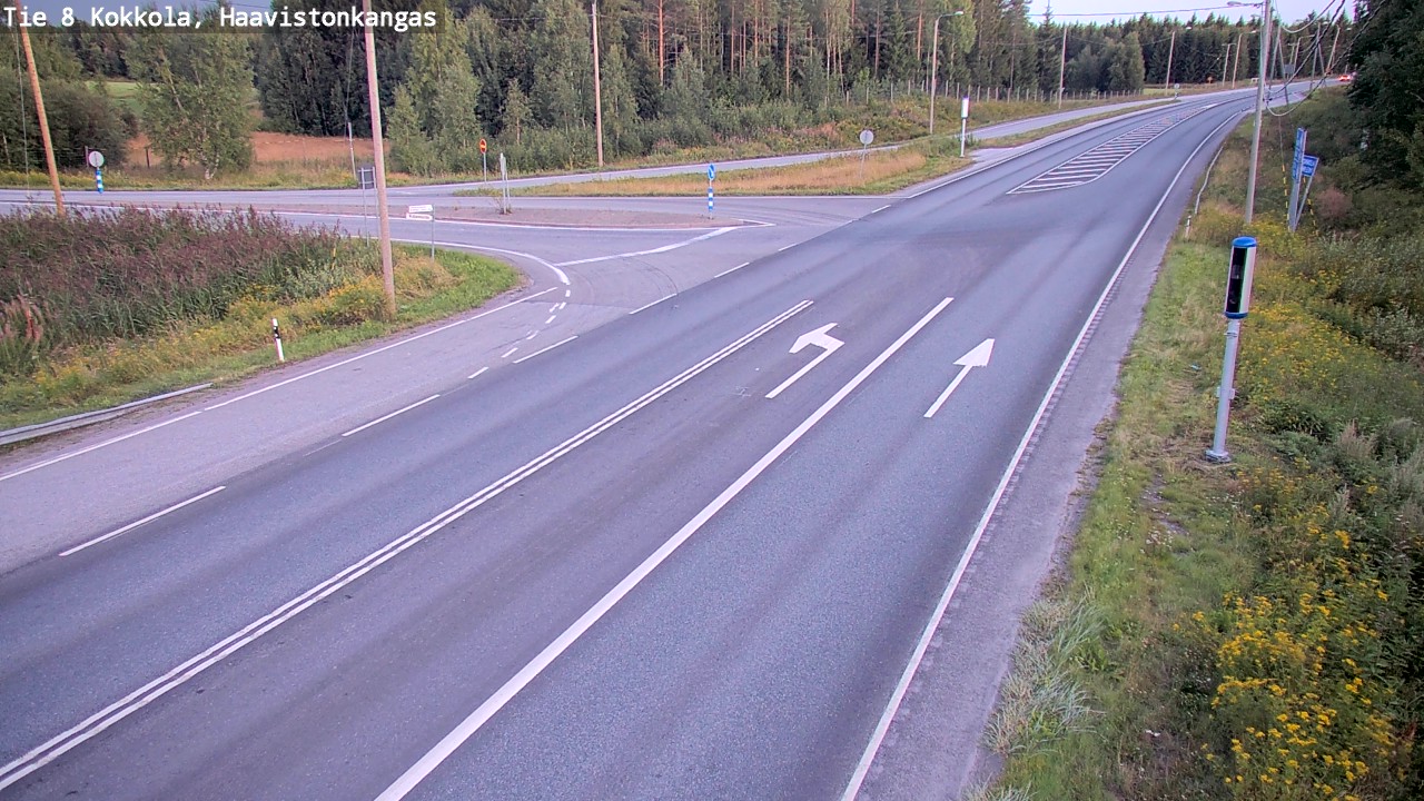 Weather Camera Image Väg 8 Karleby, Haavistonkangas, Kokkola, Keski-Pohjanmaa