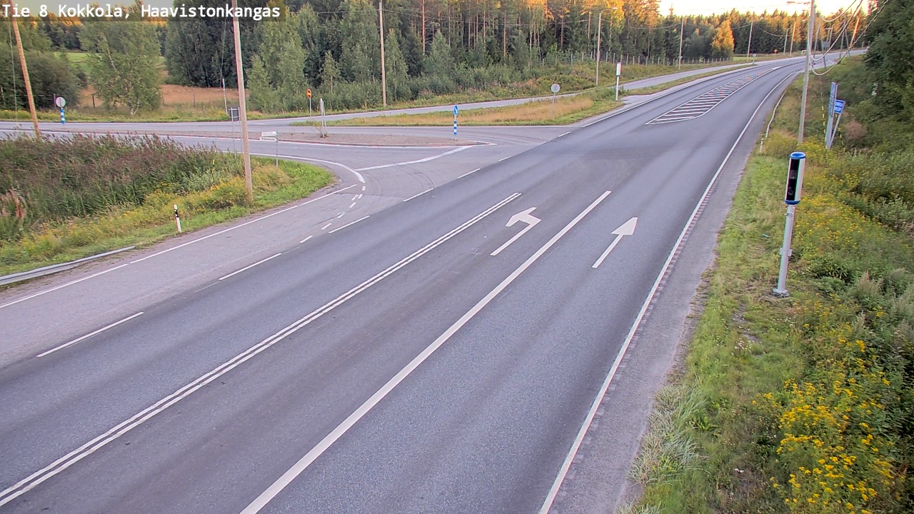 Weather Camera Image Väg 8 Karleby, Haavistonkangas, Kokkola, Keski-Pohjanmaa