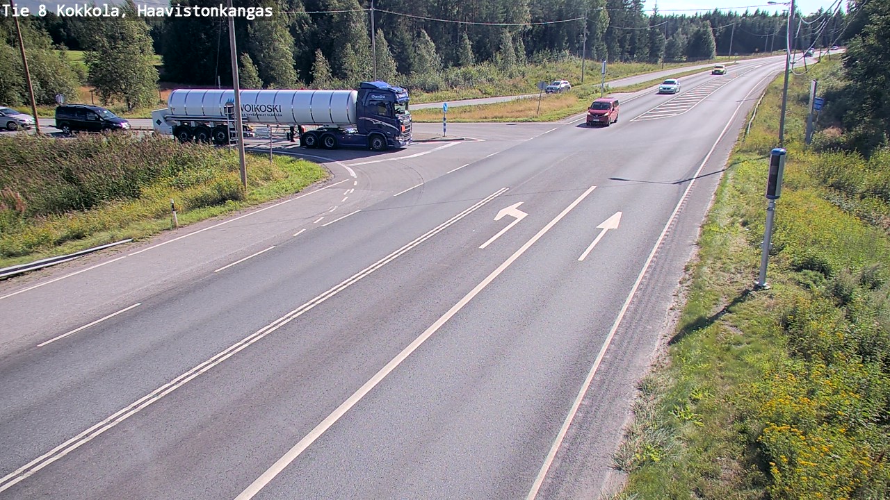 Weather Camera Image Väg 8 Karleby, Haavistonkangas, Kokkola, Keski-Pohjanmaa
