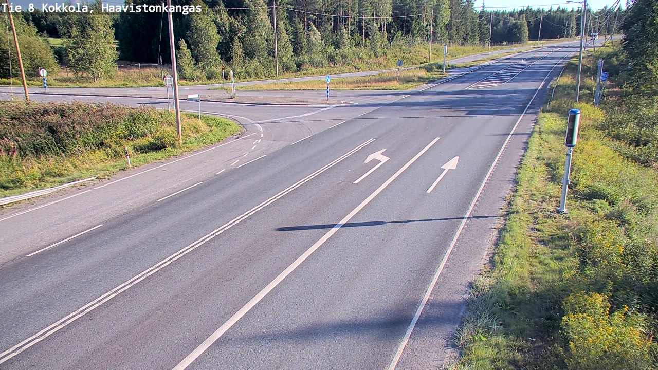 Weather Camera Image Väg 8 Karleby, Haavistonkangas, Kokkola, Keski-Pohjanmaa