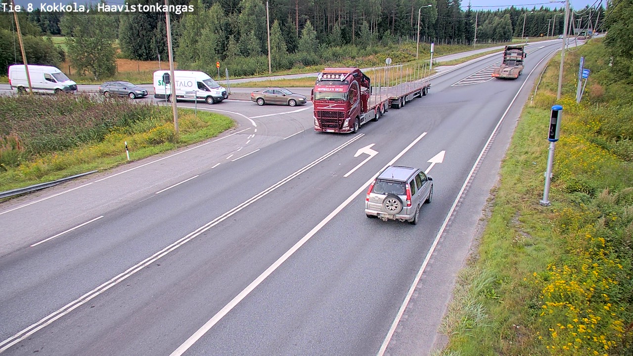 Weather Camera Image Väg 8 Karleby, Haavistonkangas, Kokkola, Keski-Pohjanmaa