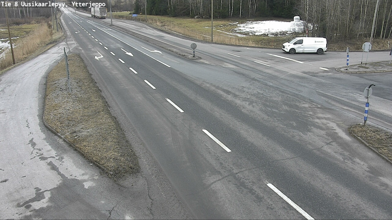 Weather Camera Image Road 8 Uusikaarlepyy, Ytterjeppo, Uusikaarlepyy, Pohjanmaa