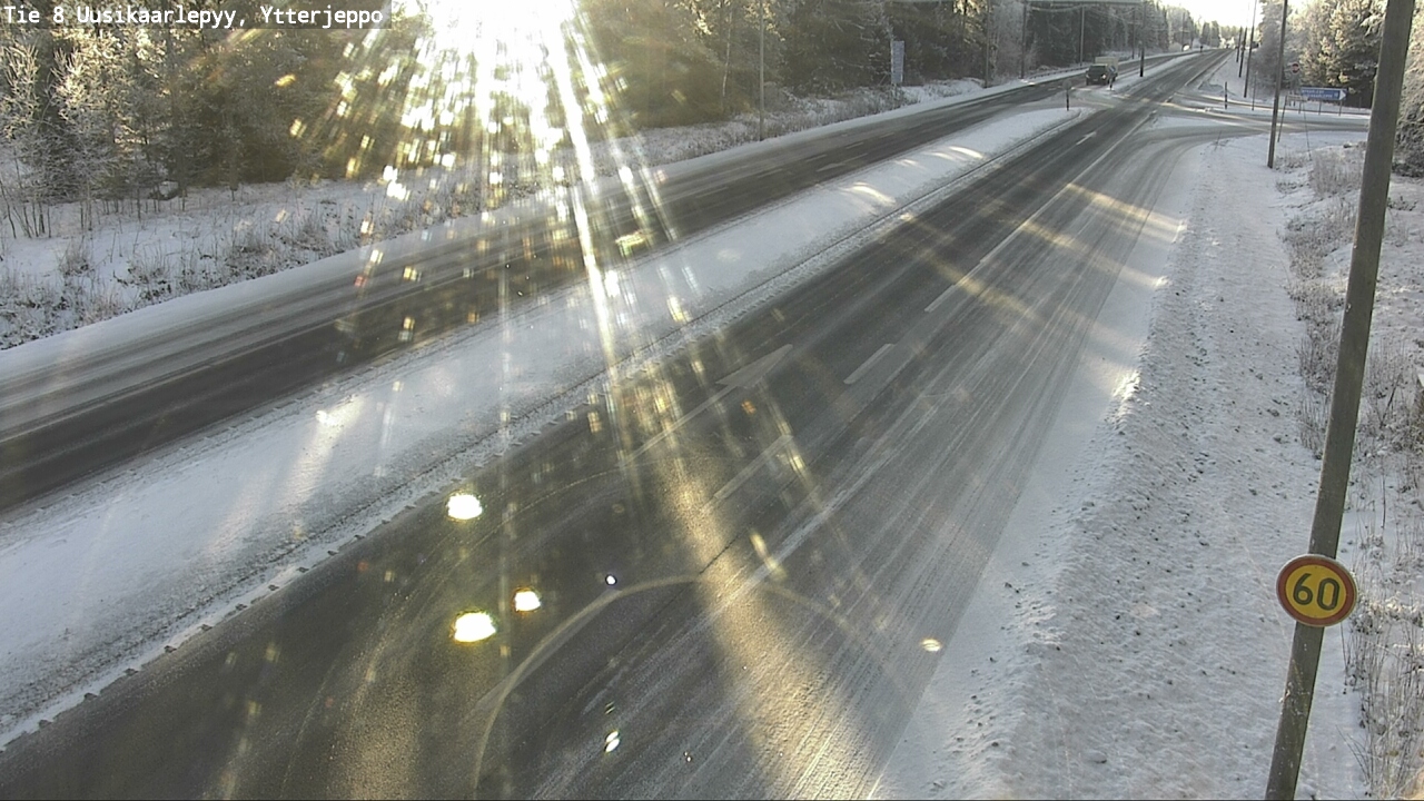 Weather Camera Image Road 8 Uusikaarlepyy, Ytterjeppo, Uusikaarlepyy, Pohjanmaa