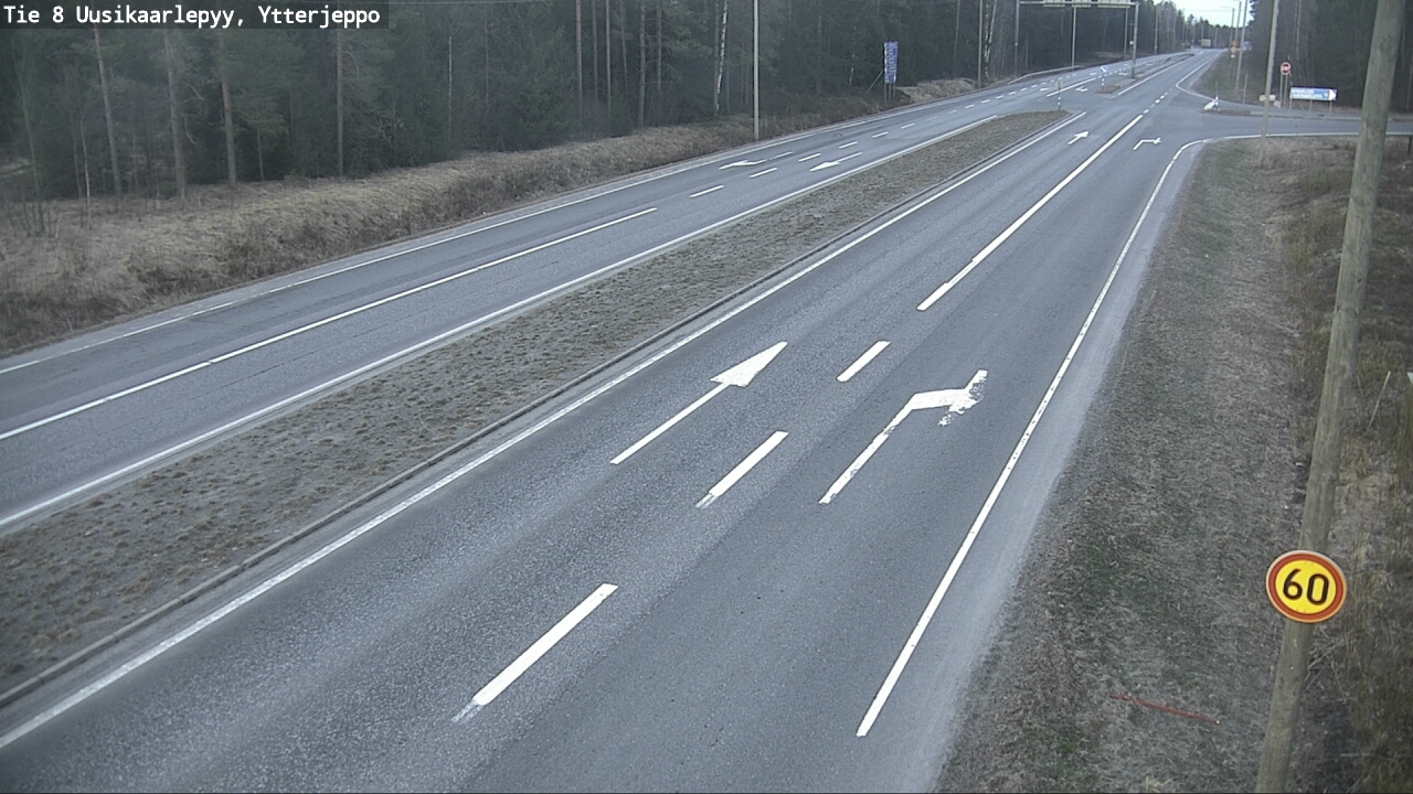Weather Camera Image Road 8 Uusikaarlepyy, Ytterjeppo, Uusikaarlepyy, Pohjanmaa
