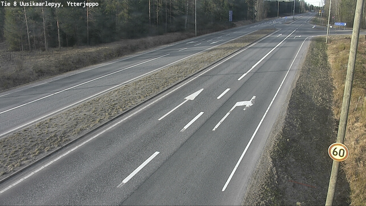 Weather Camera Image Väg 8 Nykarleby, Ytterjeppo, Uusikaarlepyy, Pohjanmaa