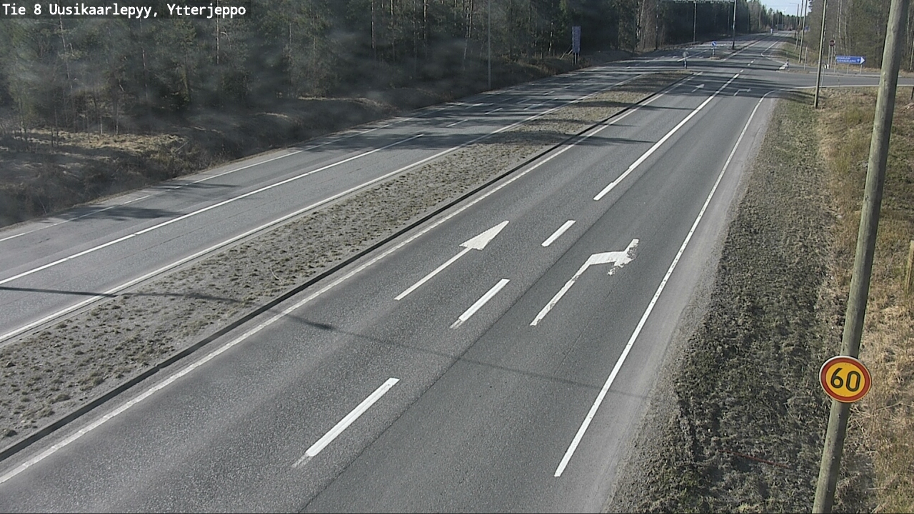 Weather Camera Image Väg 8 Nykarleby, Ytterjeppo, Uusikaarlepyy, Pohjanmaa