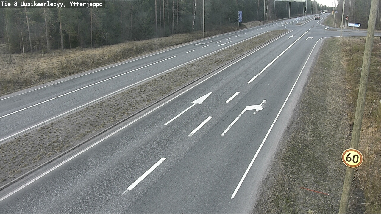 Weather Camera Image Väg 8 Nykarleby, Ytterjeppo, Uusikaarlepyy, Pohjanmaa