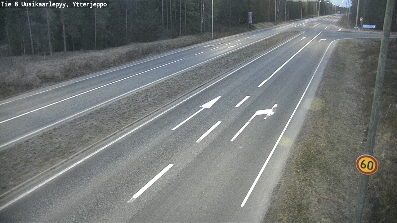 Weather Camera Image Road 8 Uusikaarlepyy, Ytterjeppo, Uusikaarlepyy, Pohjanmaa