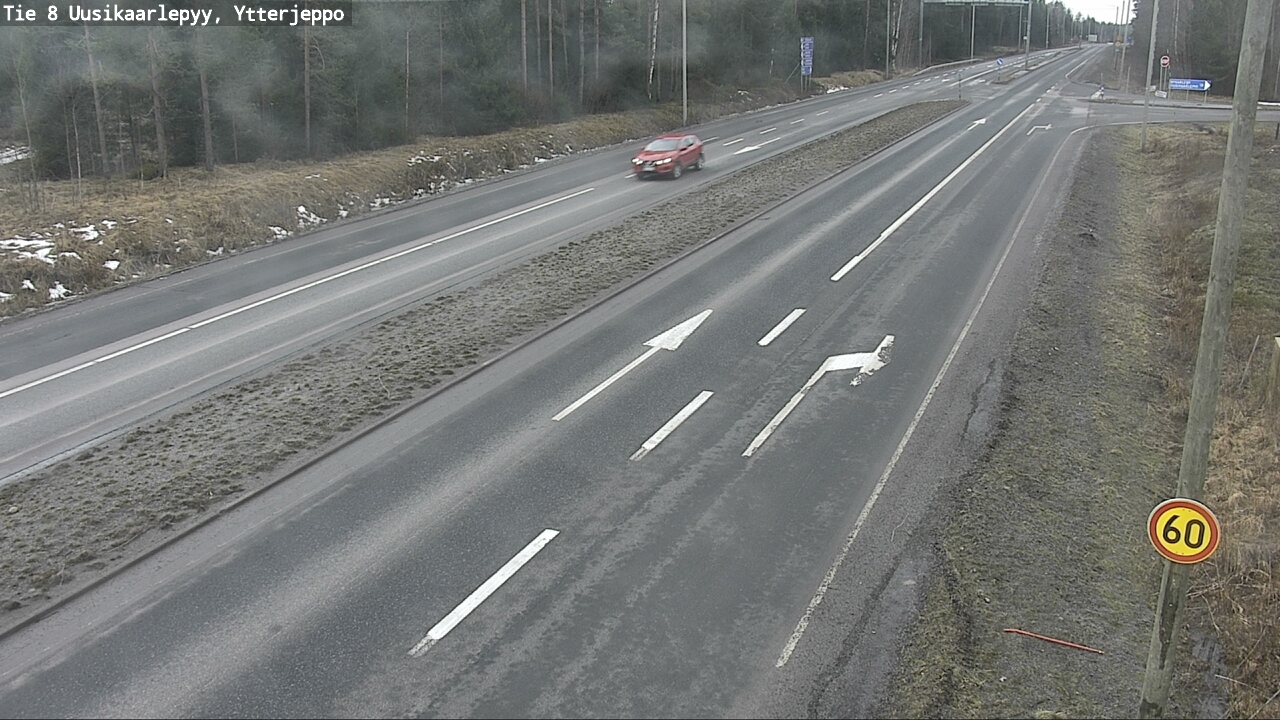 Weather Camera Image Road 8 Uusikaarlepyy, Ytterjeppo, Uusikaarlepyy, Pohjanmaa