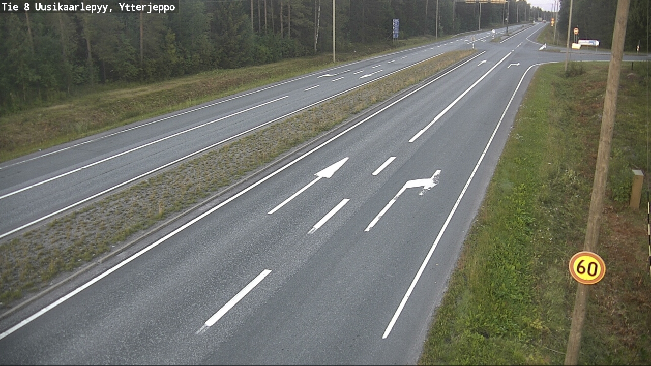 Weather Camera Image Road 8 Uusikaarlepyy, Ytterjeppo, Uusikaarlepyy, Pohjanmaa