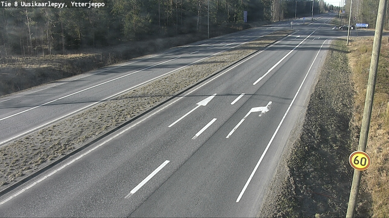 Weather Camera Image Väg 8 Nykarleby, Ytterjeppo, Uusikaarlepyy, Pohjanmaa