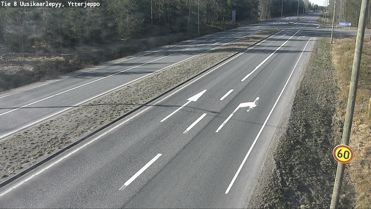 Weather Camera Image Väg 8 Nykarleby, Ytterjeppo, Uusikaarlepyy, Pohjanmaa