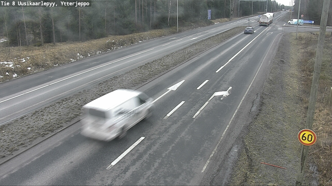 Weather Camera Image Road 8 Uusikaarlepyy, Ytterjeppo, Uusikaarlepyy, Pohjanmaa