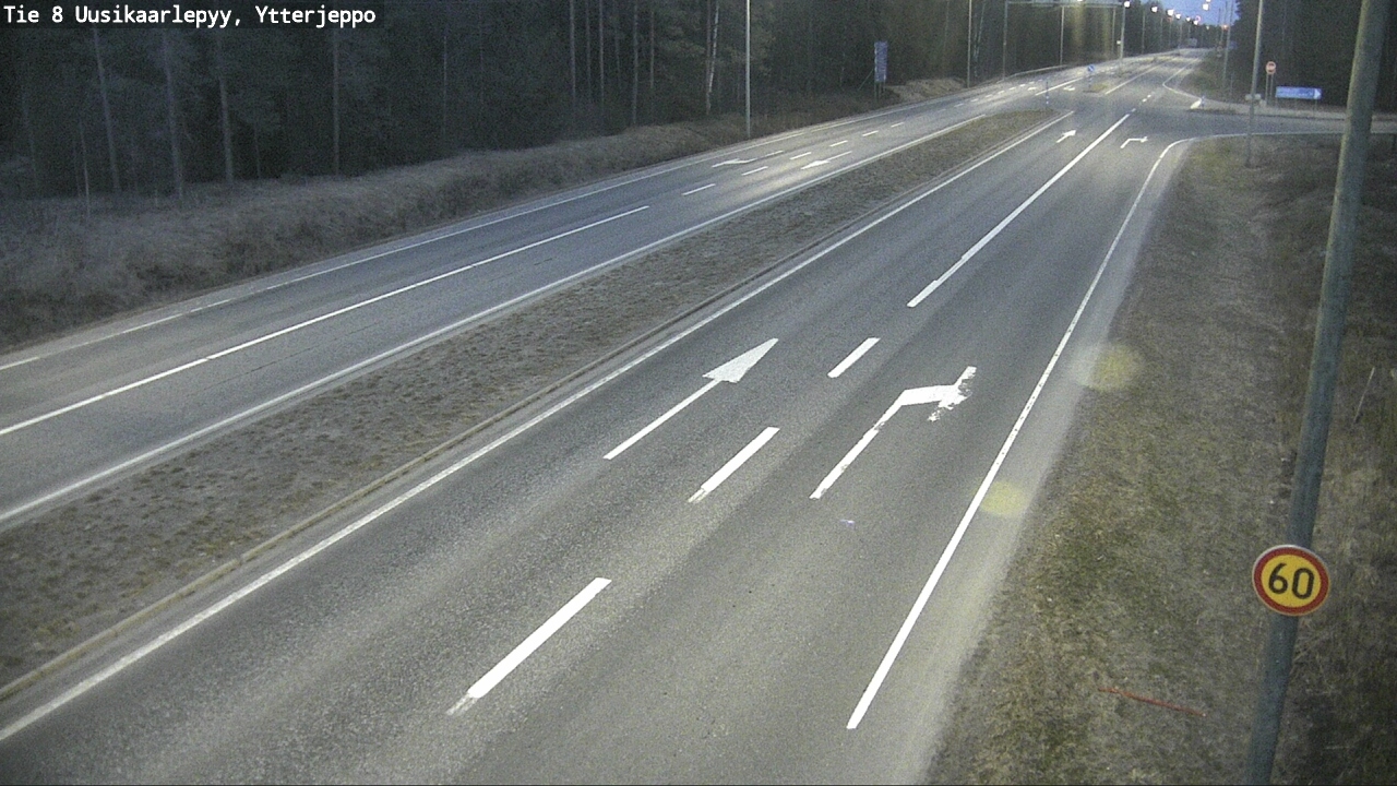 Weather Camera Image Road 8 Uusikaarlepyy, Ytterjeppo, Uusikaarlepyy, Pohjanmaa