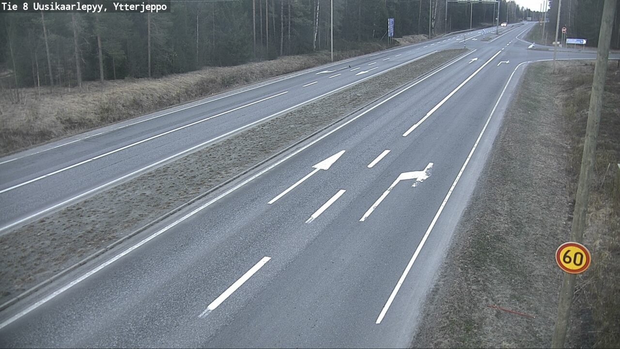 Weather Camera Image Road 8 Uusikaarlepyy, Ytterjeppo, Uusikaarlepyy, Pohjanmaa