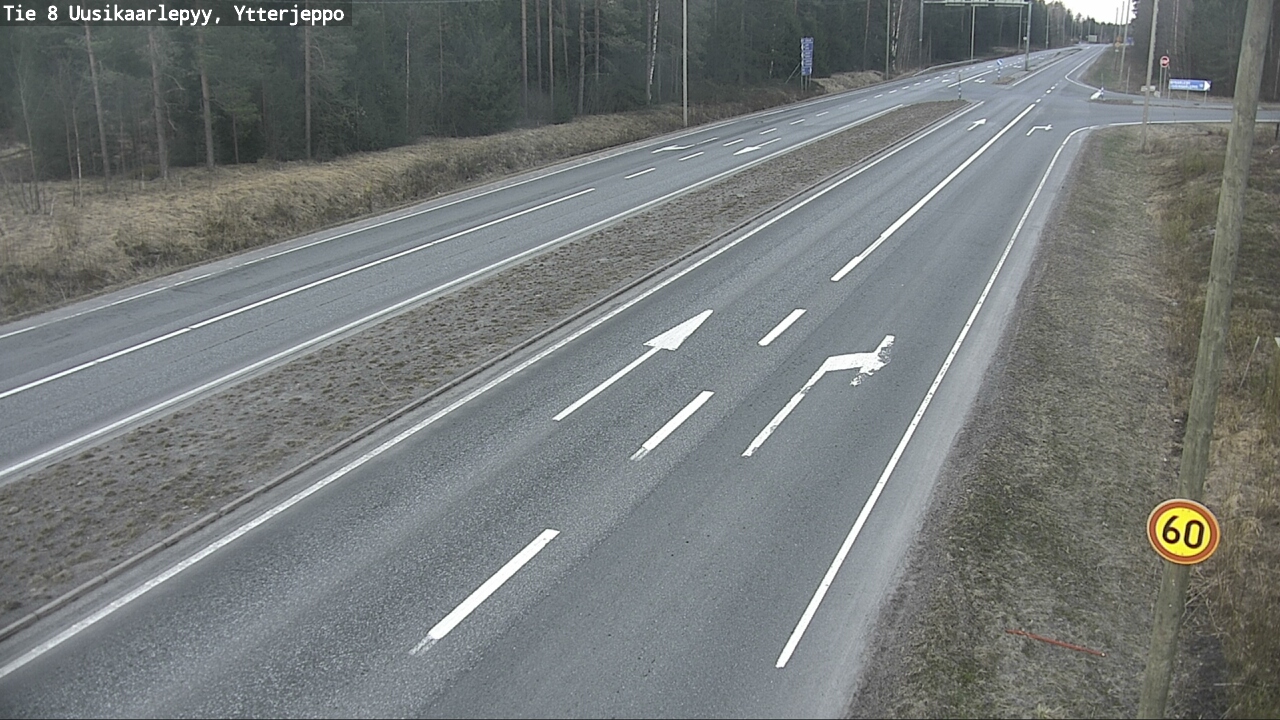 Weather Camera Image Road 8 Uusikaarlepyy, Ytterjeppo, Uusikaarlepyy, Pohjanmaa