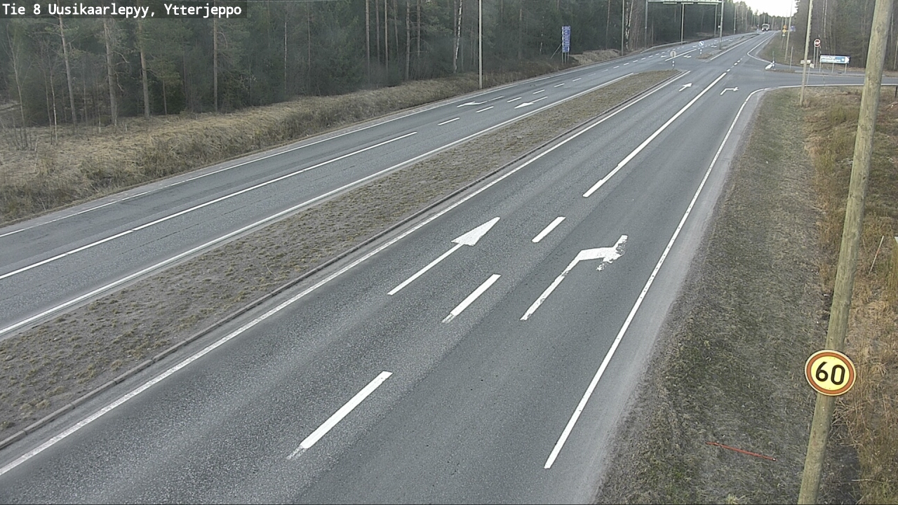 Weather Camera Image Väg 8 Nykarleby, Ytterjeppo, Uusikaarlepyy, Pohjanmaa