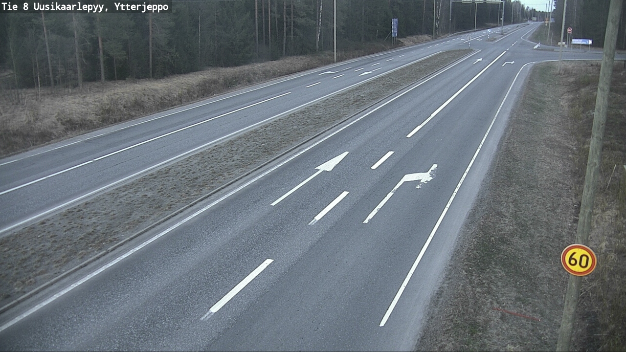 Weather Camera Image Road 8 Uusikaarlepyy, Ytterjeppo, Uusikaarlepyy, Pohjanmaa