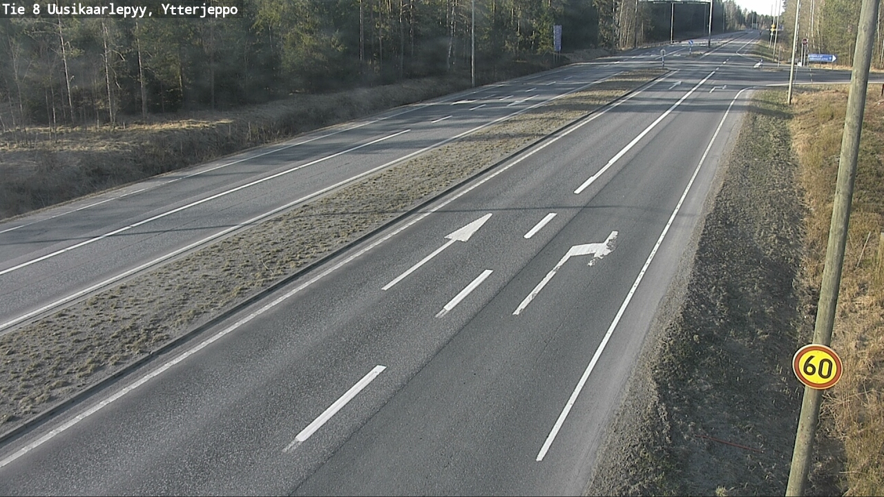 Weather Camera Image Väg 8 Nykarleby, Ytterjeppo, Uusikaarlepyy, Pohjanmaa
