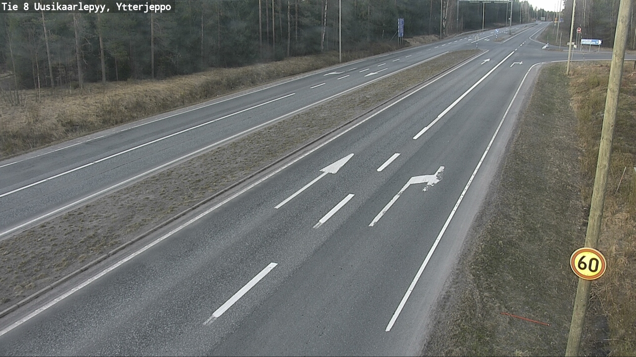 Weather Camera Image Väg 8 Nykarleby, Ytterjeppo, Uusikaarlepyy, Pohjanmaa