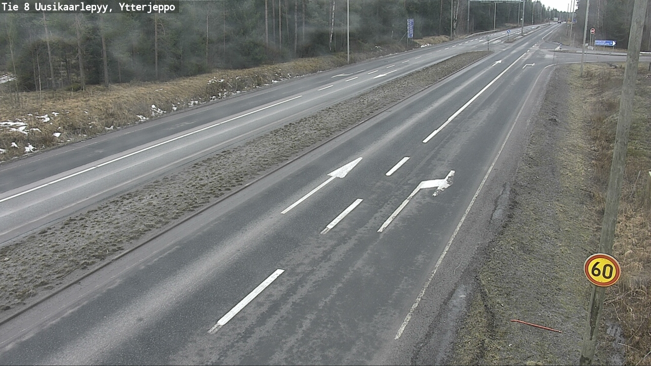 Weather Camera Image Road 8 Uusikaarlepyy, Ytterjeppo, Uusikaarlepyy, Pohjanmaa