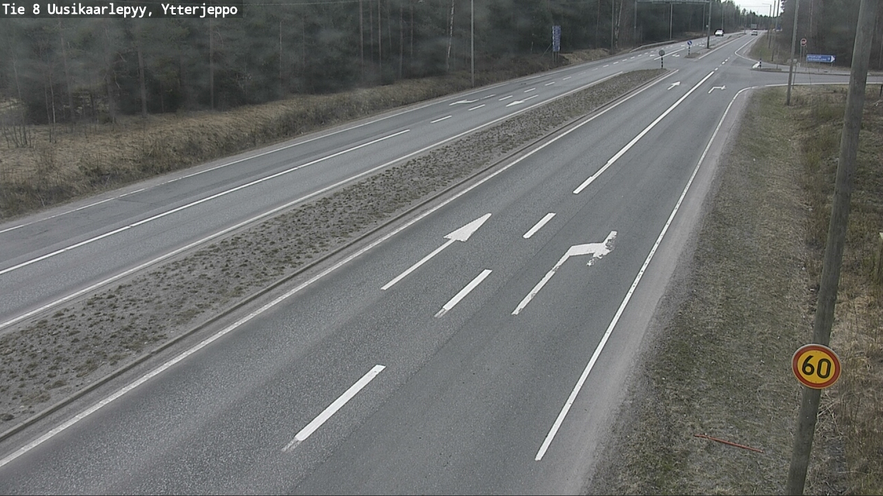 Weather Camera Image Väg 8 Nykarleby, Ytterjeppo, Uusikaarlepyy, Pohjanmaa