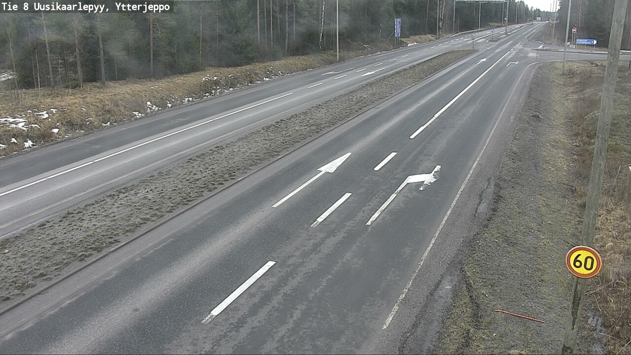 Weather Camera Image Road 8 Uusikaarlepyy, Ytterjeppo, Uusikaarlepyy, Pohjanmaa