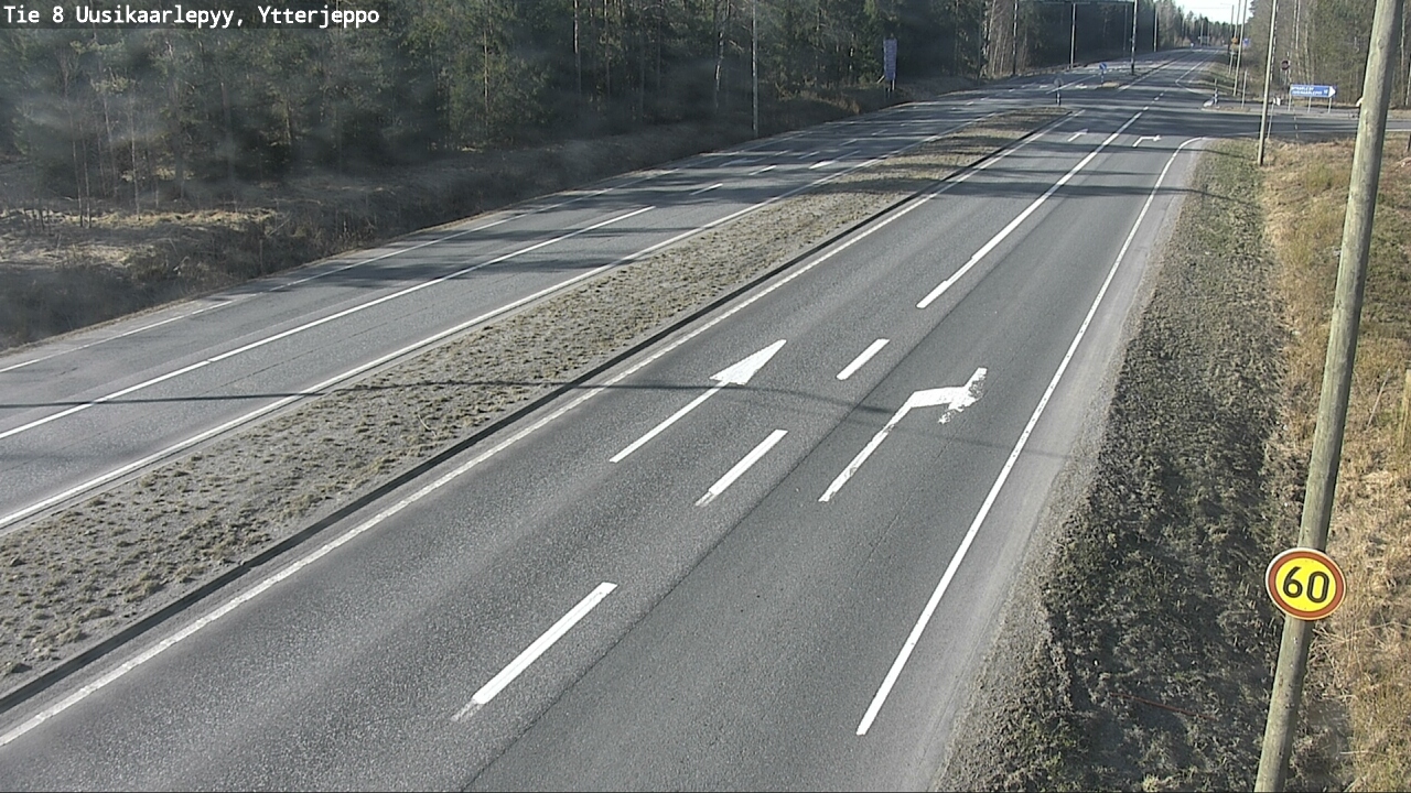 Weather Camera Image Väg 8 Nykarleby, Ytterjeppo, Uusikaarlepyy, Pohjanmaa