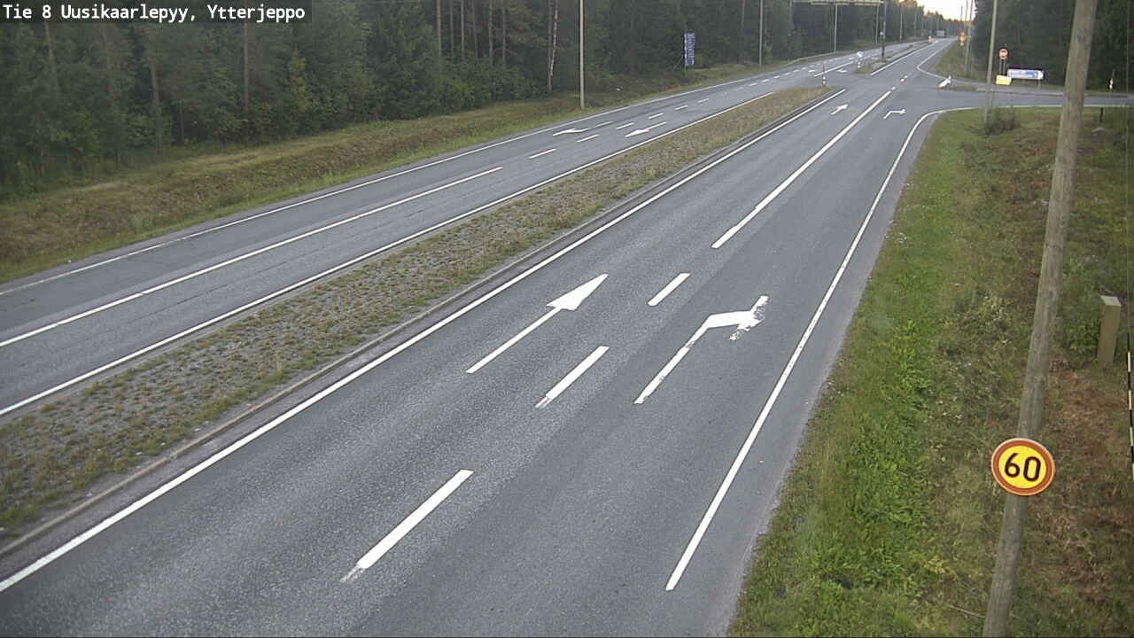 Weather Camera Image Road 8 Uusikaarlepyy, Ytterjeppo, Uusikaarlepyy, Pohjanmaa