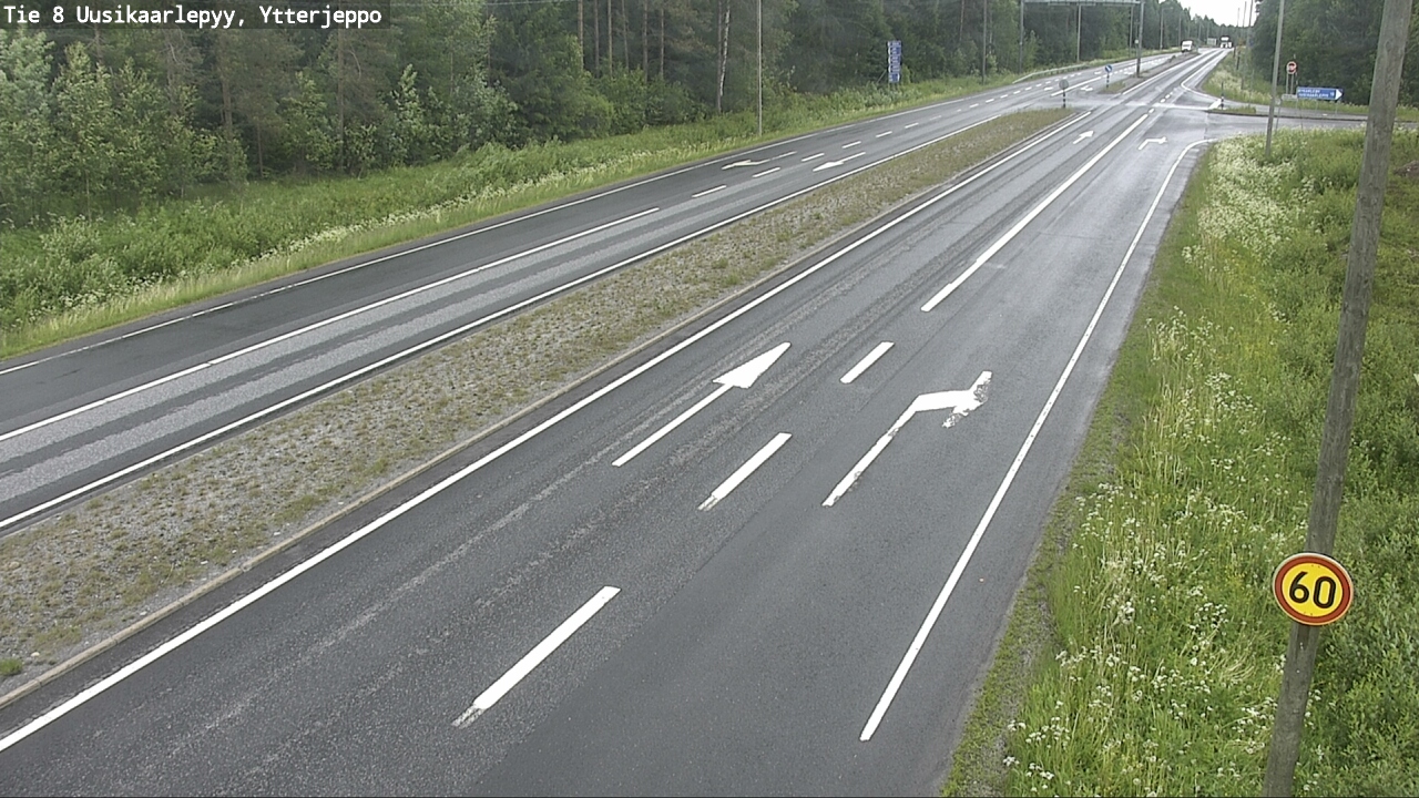 Weather Camera Image Väg 8 Nykarleby, Ytterjeppo, Uusikaarlepyy, Pohjanmaa